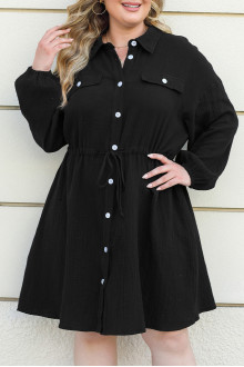 Black plus size dress