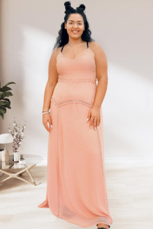 CAMI MAXI DRESS WITH TRIMS