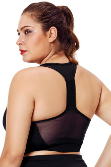 Black Pklus size Yoga Bra