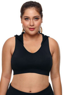 Black Plus Size Sports Bra