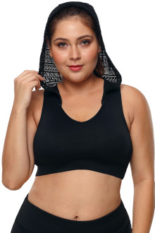 Black Plus Size Sports Bra