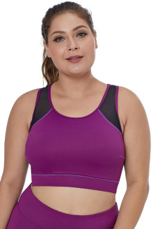 Fuchsia Plus Size Sports Bra