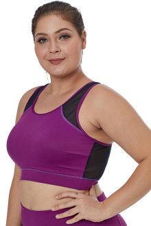 Fuchsia Plus Size Sports Bra